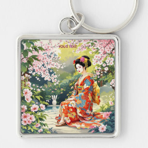 Chaveiro Fantasy Cute Girl Kimono Sakura