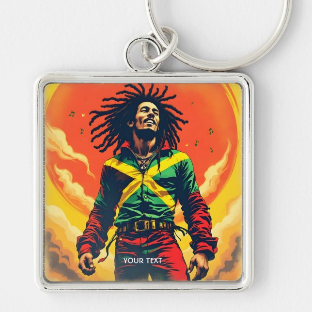 Chaveiro Fantasy Cute Jamaica Flag Sun (Frente)