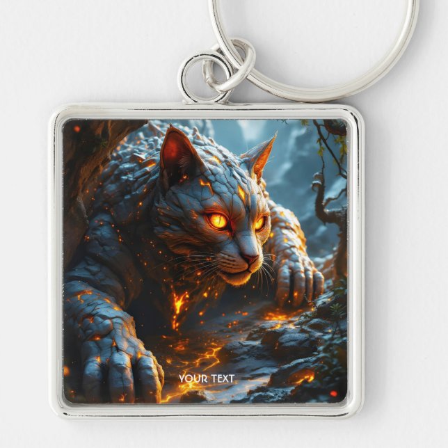 Chaveiro Fantasy Cute Lava Fire Tiger (Frente)