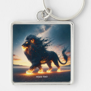 Chaveiro Fantasy Cute Lion Desert Fire