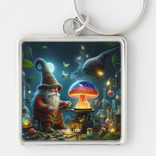 Chaveiro Fantasy Cute Mushroom Laboratory Glass