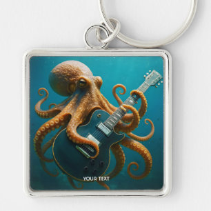 Chaveiro Fantasy Cute Octopus Tocando Violão