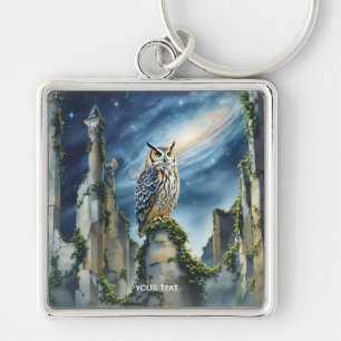 Chaveiro Fantasy Cute Owl Old Ruins