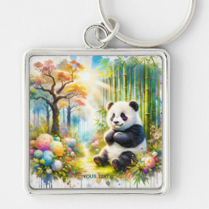 Chaveiro Fantasy Cute Panda Bamboo Forest