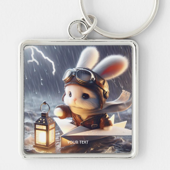 Chaveiro Fantasy Cute Rabbit Poste Lanterna (Frente)