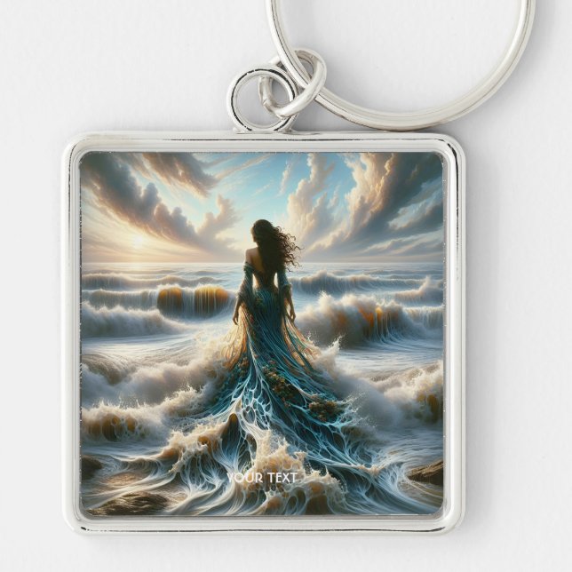 Chaveiro Fantasy Cute Sea Wave Girl (Frente)