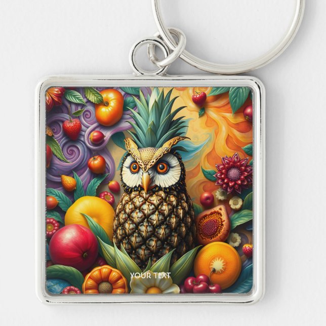 Chaveiro Fantasy Cute Serene Pineapple Owl (Frente)