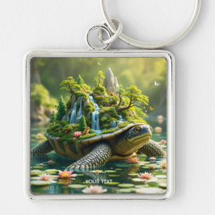 Chaveiro Fantasy Cute Serene Turtle Shell