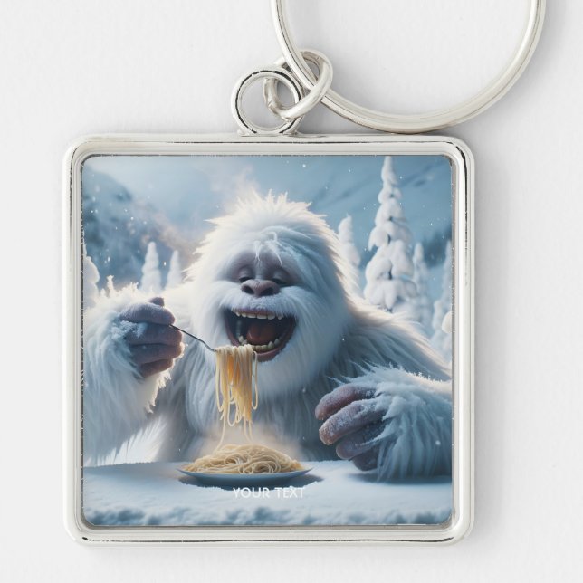 Chaveiro Fantasy Cute Spaghetti Yeti Neve (Frente)