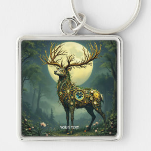 Chaveiro Fantasy Cute Steampunk Deer Forest