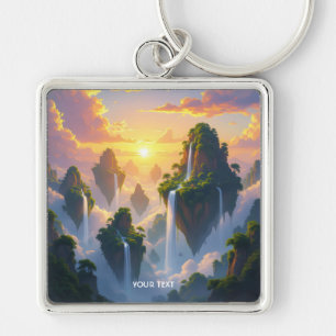Chaveiro Fantasy Cute Sunset Islands Waterfall
