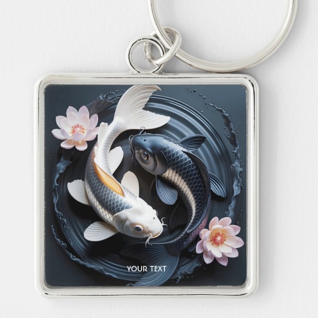 Chaveiro Fantasy Cute Two Koi Fish (Frente)