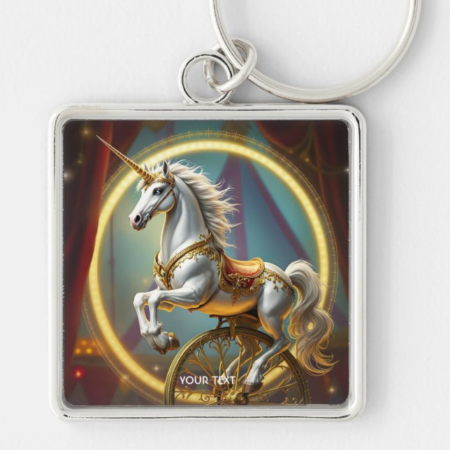 Chaveiro Fantasy Cute Unicorn Wheel Circus (Frente)
