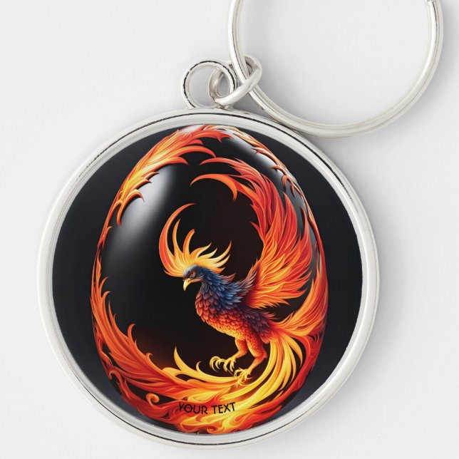 Chaveiro Fantasy Cute Vivid Phoenix Black Egg (Frente)