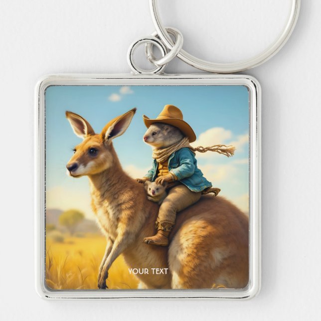 Chaveiro Fantasy Cute Wombat Kangaroo Koala (Frente)