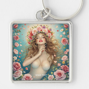 Chaveiro Fantasy Girls Hearts Flowers