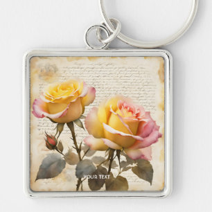 Chaveiro Fantasy - Rosas - Letras Cutas