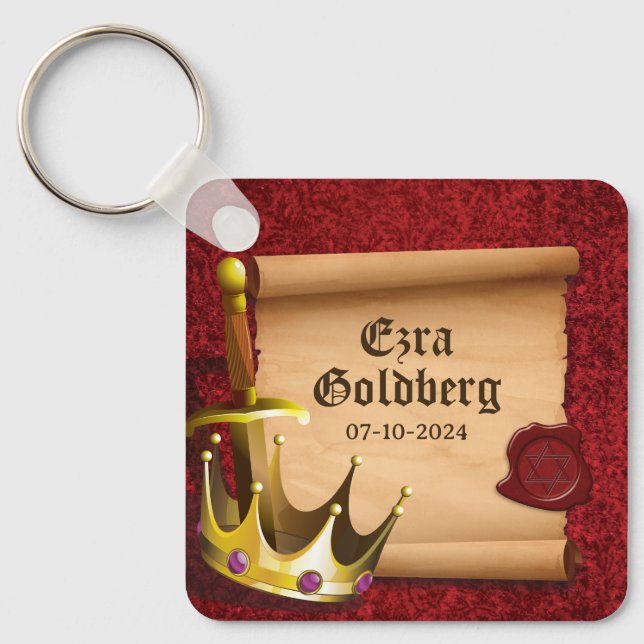 Chaveiro Fantasy Sword Crown Medieval Bar Mitzvah (Frente)