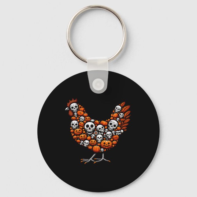 Chaveiro Farinha-De-Feira-De-Frango-Do-Halloween (Frente)