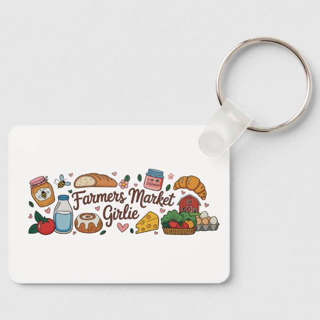 Chaveiro Farmers Market Girlie Girly Trendy Aesthetic Local (Frente)