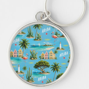 Chaveiro Faro da ilha caribenha de Aruba viagem lembrança