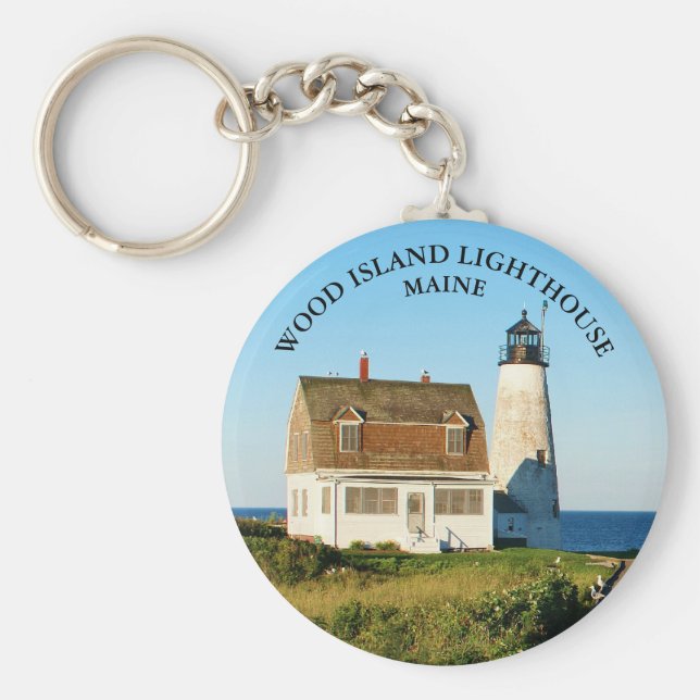 Chaveiro Farol da Ilha da Madeira, Maine Round Keyring (Frente)