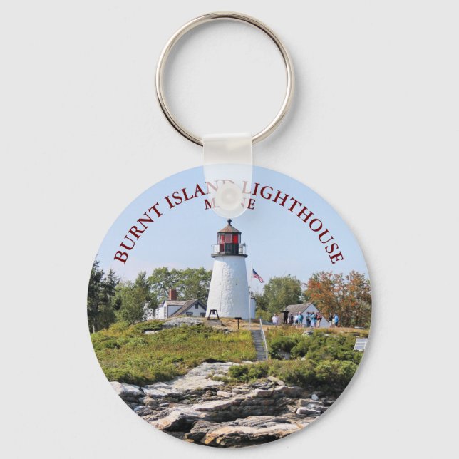 Chaveiro Farol da Ilha Queimada, Maine Keyring (Frente)