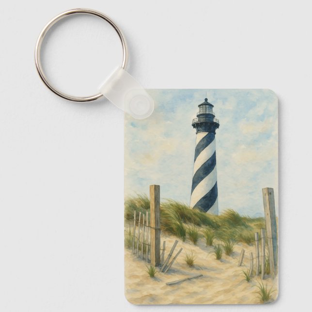 Chaveiro Farol de Cape Hatteras em Aquarela (Frente)