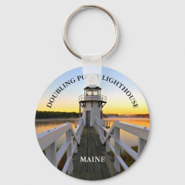 Chaveiro Farol Ponto Duplo, Maine Round Keyring