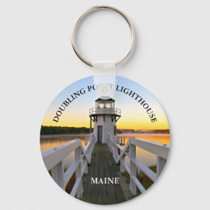 Chaveiro Farol Ponto Duplo, Maine Round Keyring
