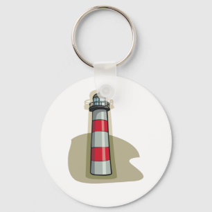 Chaveiro Farol Vermelho e Branco Náutico Costeiro