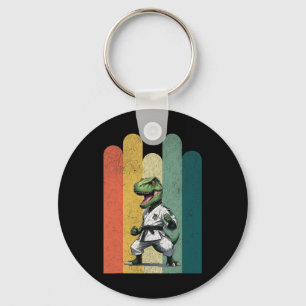 Chaveiro Fãs de Dinossauros Valentes Orgulho de Caratê Cora