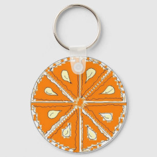 Chaveiro Fatia de Laranja Suculenta