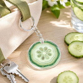 Chaveiro Fatia de Pepino 