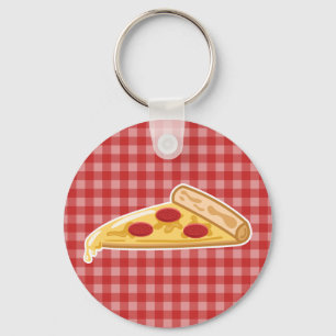 Chaveiro Fatia de Pizza de Desenho Animado
