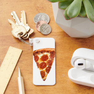 Chaveiro Fatia de pizza de pepperoni clássica derretida do 