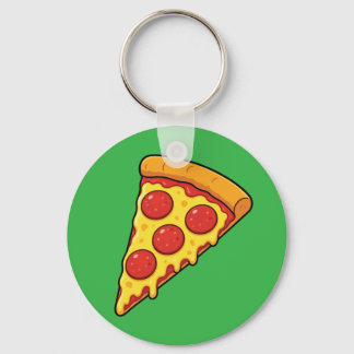 Chaveiro Fatia de Pizza de Pepperoni Queijosa