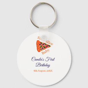 Chaveiro Fatia Fatia Fatia pizza de bebê primeiro aniversar