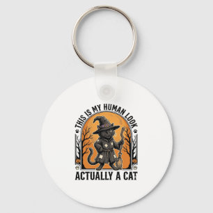 Chaveiro Fato de Gato do Dia das Bruxas, Camisa de Gato Bru