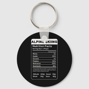 Chaveiro Fatos Nutricionais de Esqui Alpino