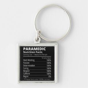 Chaveiro fatos nutricionais, fato nutricional paramédico