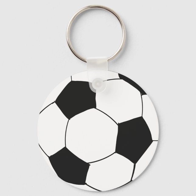 Chaveiro Favor de Aniversário do Futebol Negro Branco (Frente)