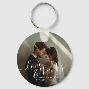 Chaveiro 'Favor de Casamento Personalizado de Obrigados e A