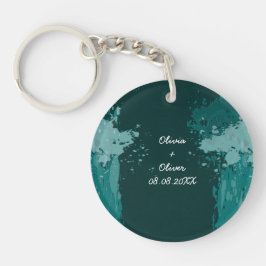 Chaveiro Favor do Casamento do Teal Green