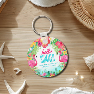 Chaveiro Favor do Partido da Noiva Tropical "Hello Summer"