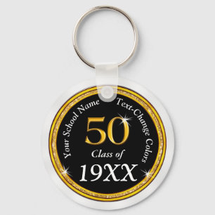 Chaveiro Favoritos de Reunião Pretos, Dourados e Brancos d