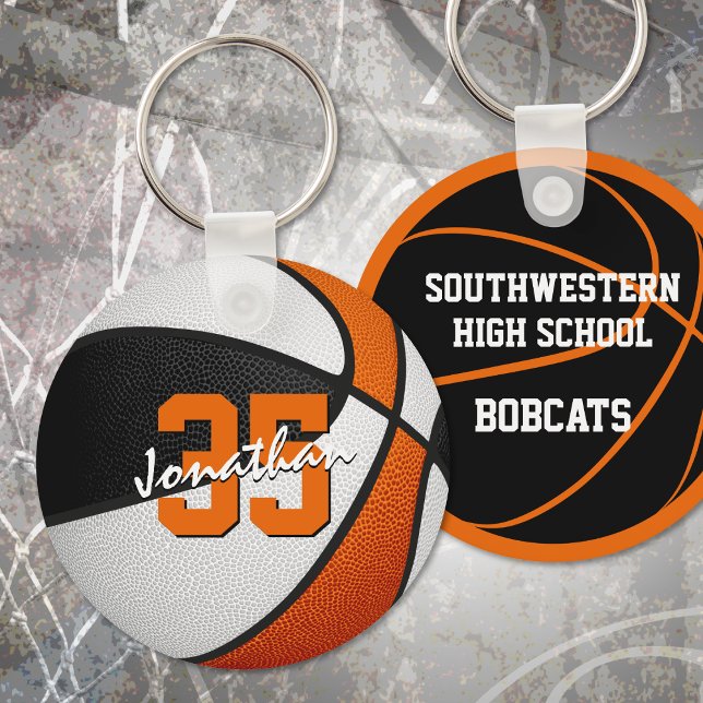 Chaveiro favoritos para festas negros basquetebol laranja (Criador carregado)