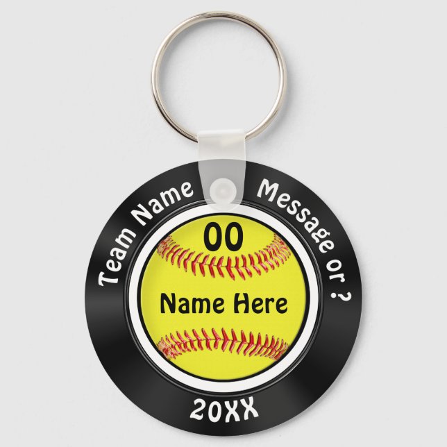 Chaveiro Favoritos para festas personalizados de softball p (Frente)