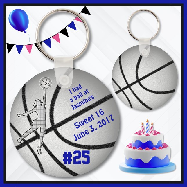 Chaveiro Favoritos para festas personalizáveis de basquete  (Basketball birthday party. Personalized Basketball Favors are fully customizable. Basketball favors.)