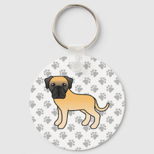 Chaveiro Fawn English Mastiff - Cão de Cartoon